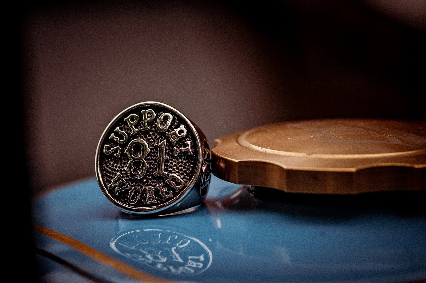 RING "SUPPORT 81 WORLD" - SILBER
