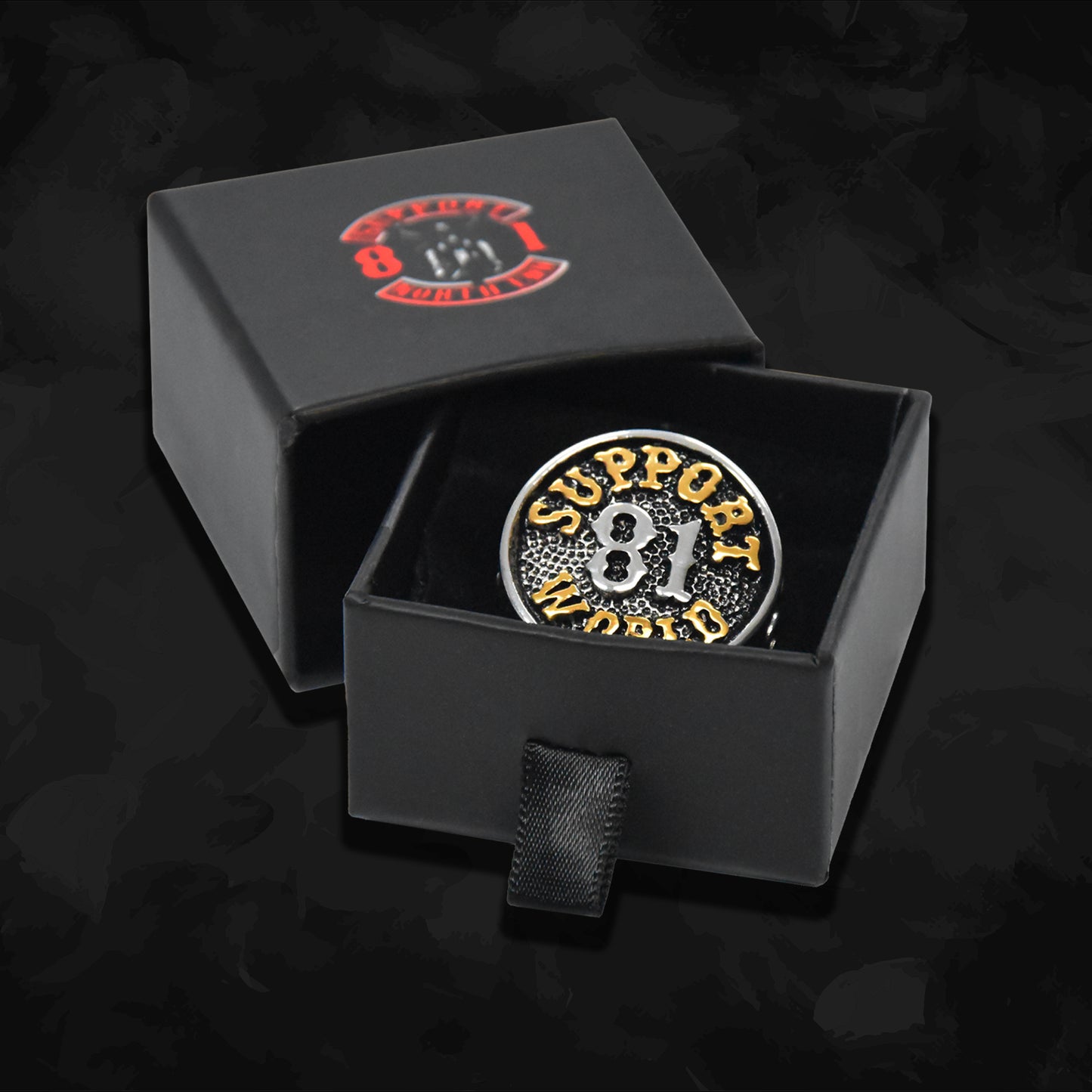 RING "SUPPORT 81 WORLD" - GOLD