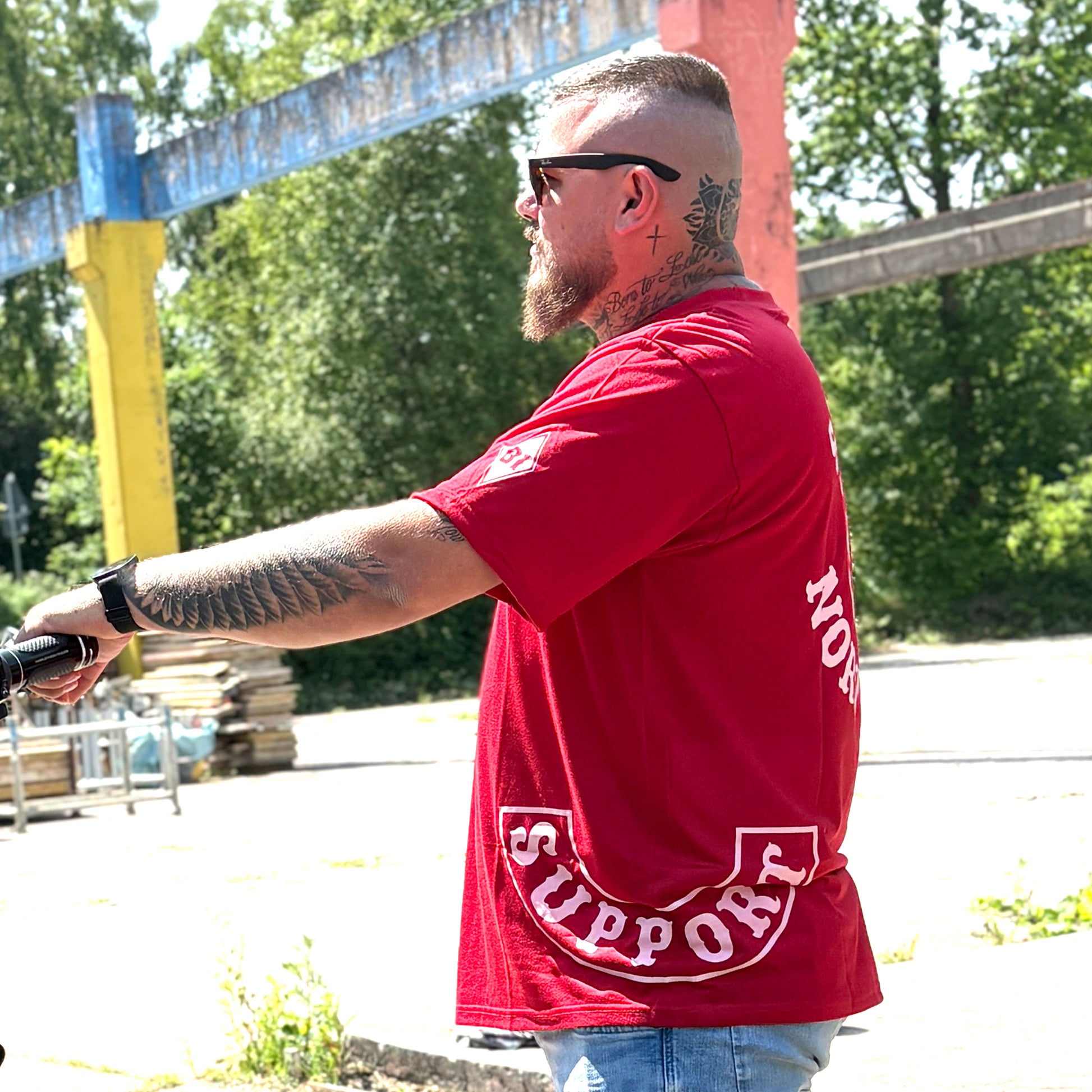 NEU Hells Angels Support 81 Big Red Machine T-Shirt WORLD - Foto 10