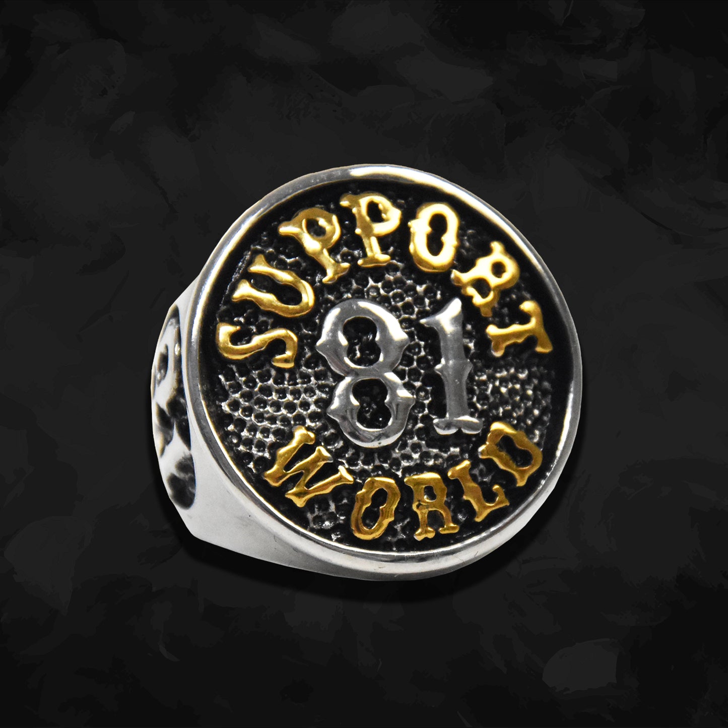 RING "SUPPORT 81 WORLD" - GOLD